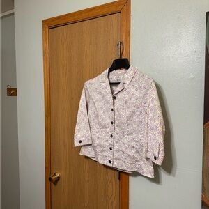 Christopher & Banks Small Multi-Color w/Geometric Print Full-Button Jacket - EUC